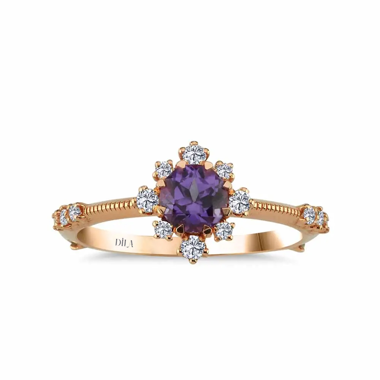 0,86 Karat Pırlanta Vintage Alexandrite Yüzük