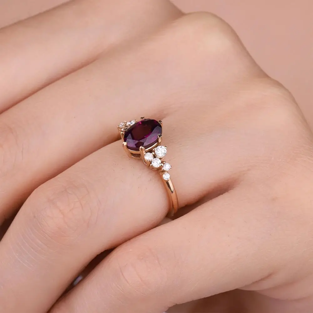 2,03 Karat Pırlantalı Vintage Alexandrite Yüzük